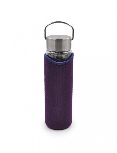 Thermos Little Geisha in vetro con rivestimento viola in neoprene - La Pianta del Tè negozio online