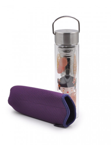 Thermos Little Geisha infusore in vetro con rivestimento in neoprene - La Pianta del Tè vendita online